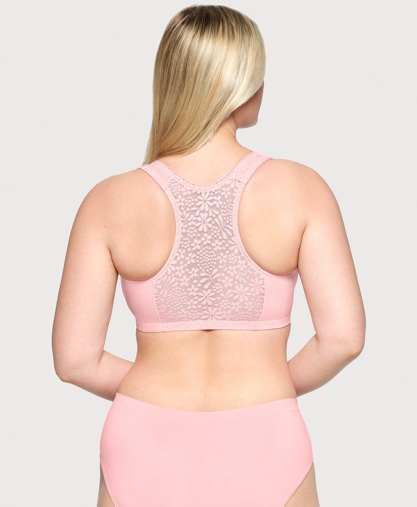 Front-Closure Cotton T-Back Wirefree Bra