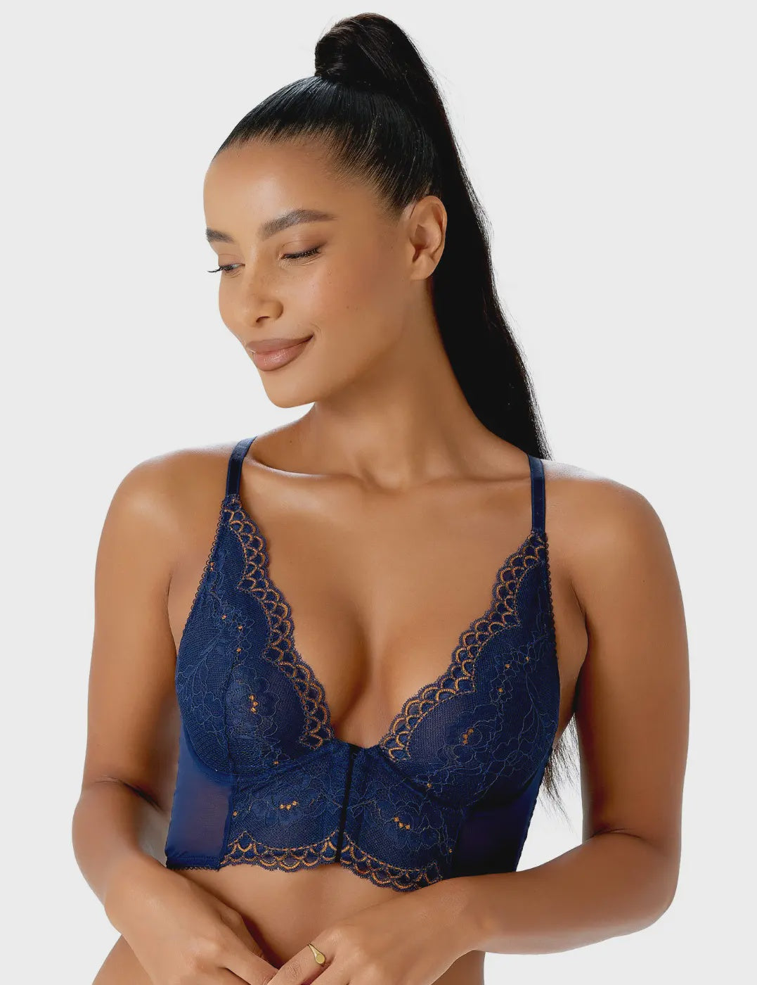 Midnight Superboost Deep V Bralette